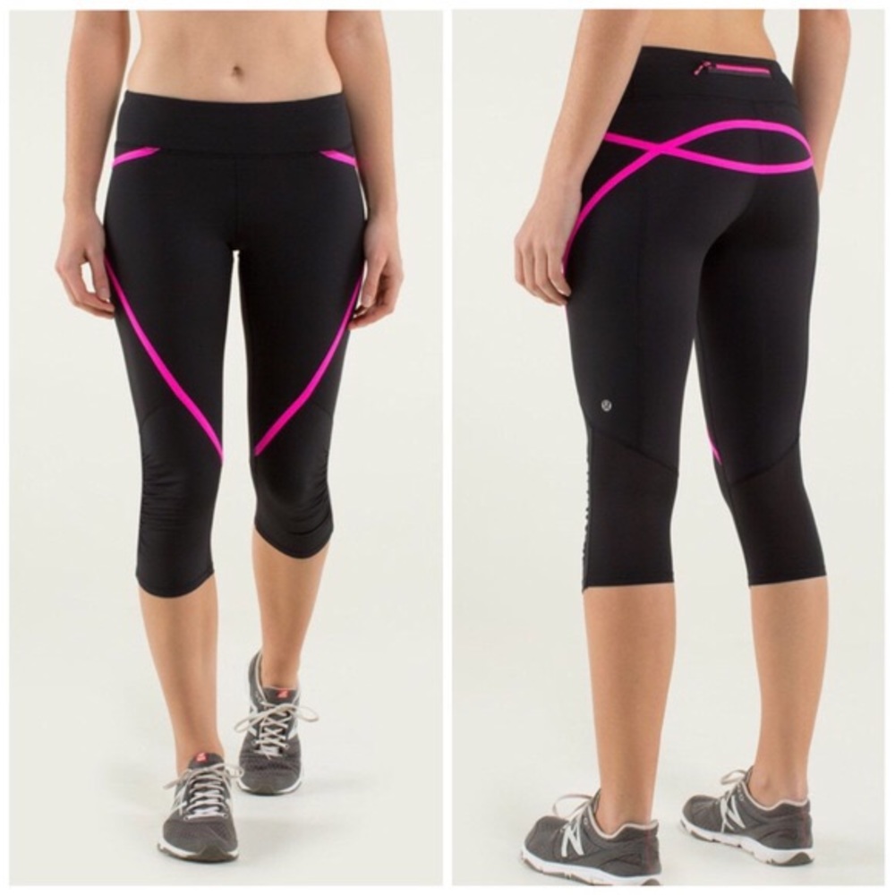 Lululemon Run Pace Crop Sz 4